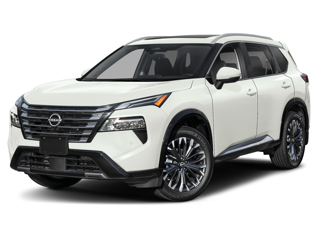 2026 Nissan Rogue Platinum in Everest White Pearl Tricoat — front three-quarter view