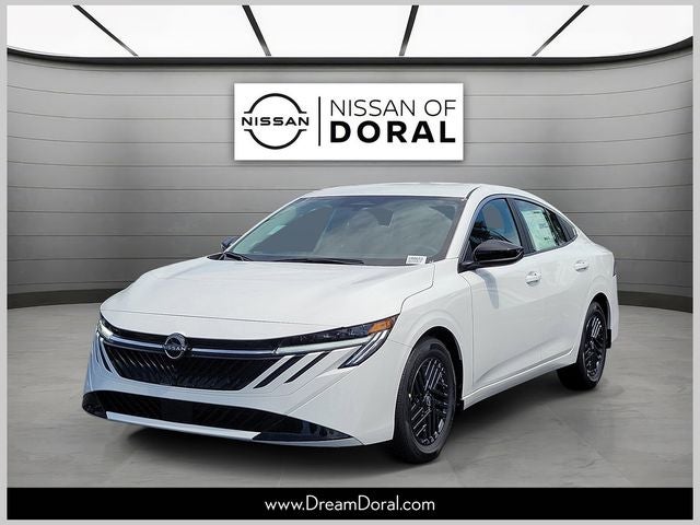 2026 Nissan Sentra SV in Fresh Powder — front three-quarter view