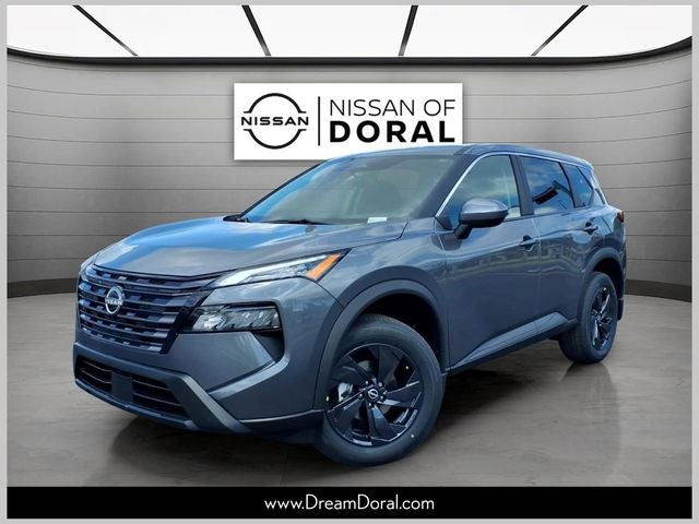 2026 Nissan Rogue SV in Gun Metallic — front three-quarter view