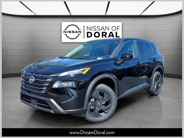 2026 Nissan Rogue SV in Super Black — front three-quarter view