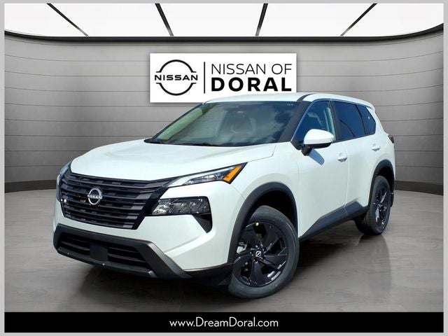 2026 Nissan Rogue SV in Everest White Pearl Tricoat — front three-quarter view