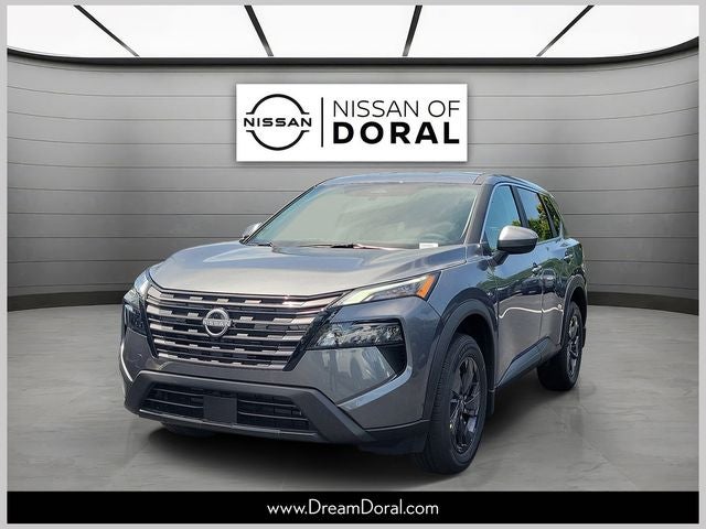 2026 Nissan Rogue SV in Gun Metallic — front three-quarter view