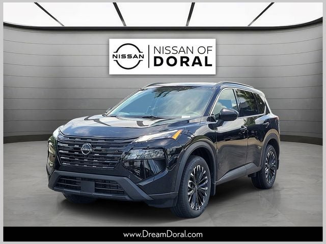 2026 Nissan Rogue Dark Armor in Super Black — front three-quarter view