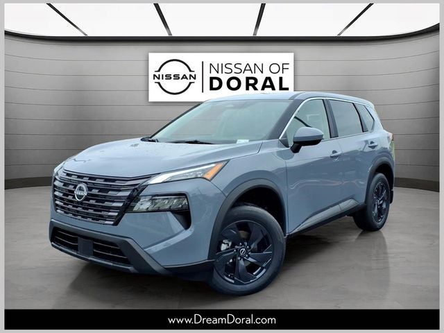 2026 Nissan Rogue SV in Boulder Gray Pearl — front three-quarter view