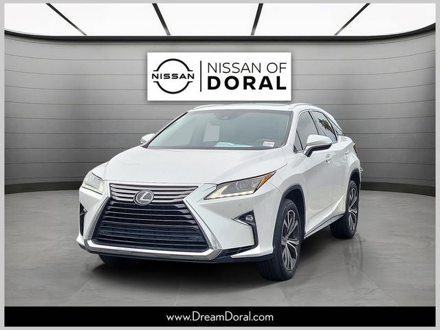 2019 Lexus RX 350 in White Pearl — front three-quarter view