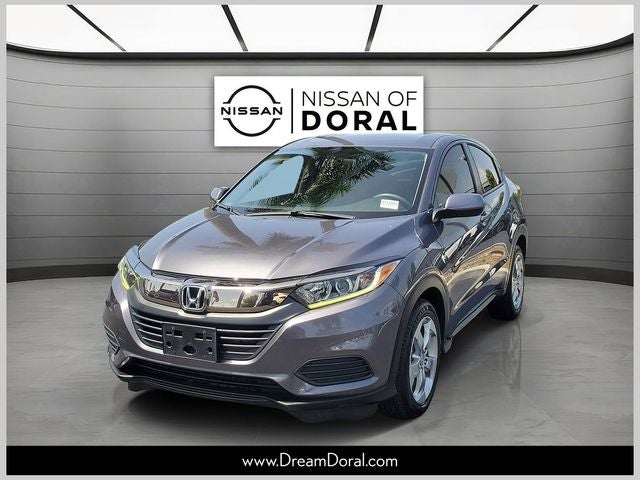 2019 Honda HR-V LX in Gray — front three-quarter view